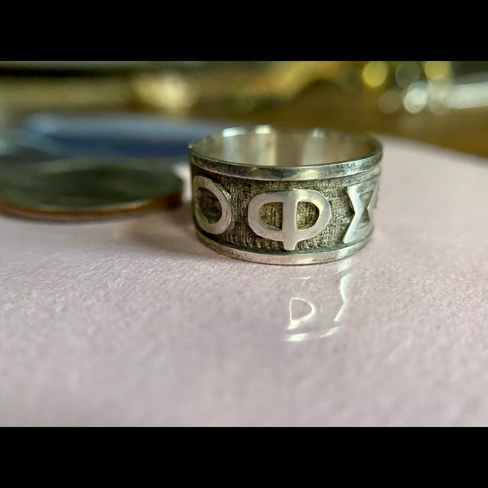 Vintage Greek Letters Ring